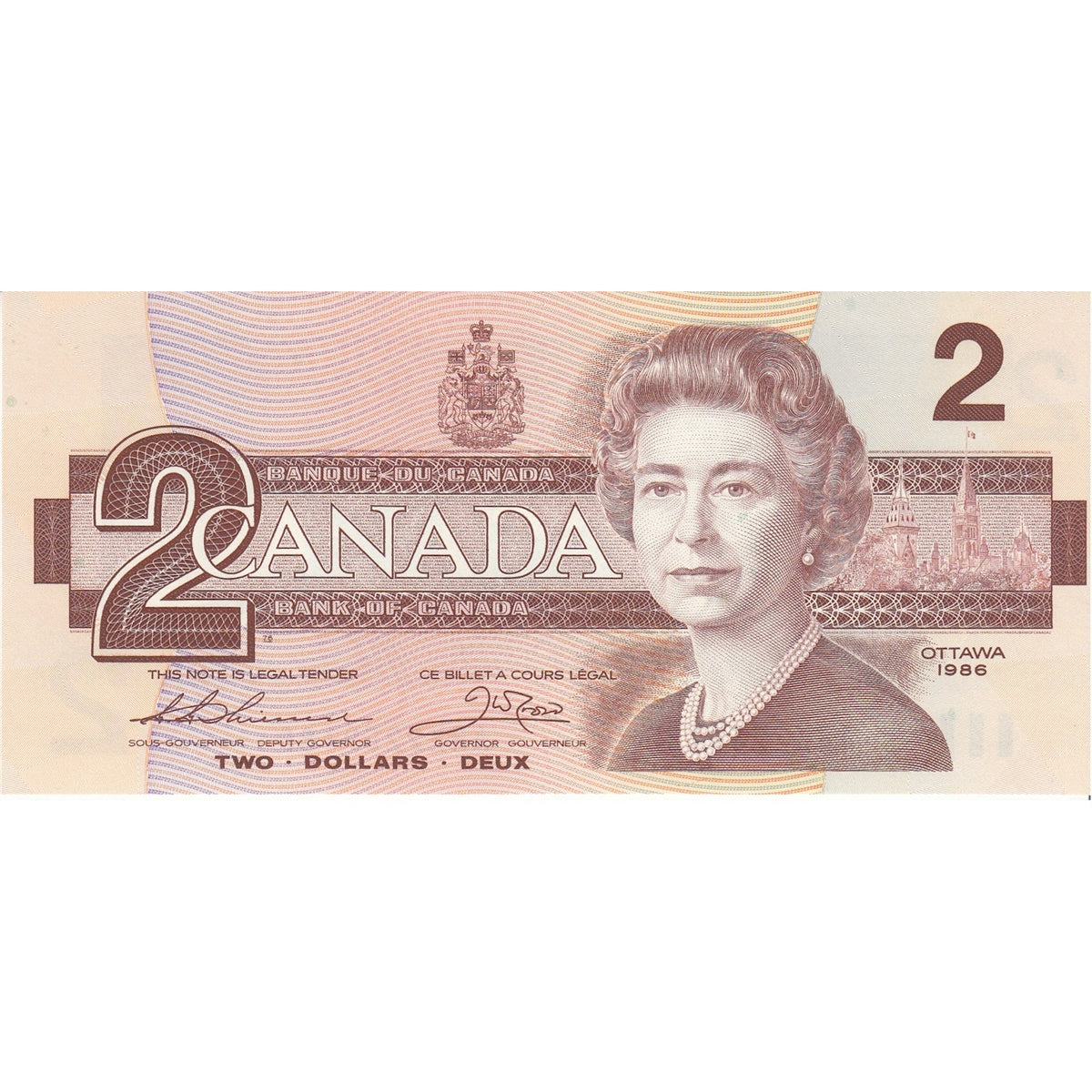 BC-55bA 1986 Canada $2 Thiessen-Crow, ARX above 1.4M, Choice Uncirculated (CUNC63)