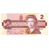 BC-55bA 1986 Canada $2 Thiessen-Crow, Small BBX, Almost Uncirculated (AU50)
