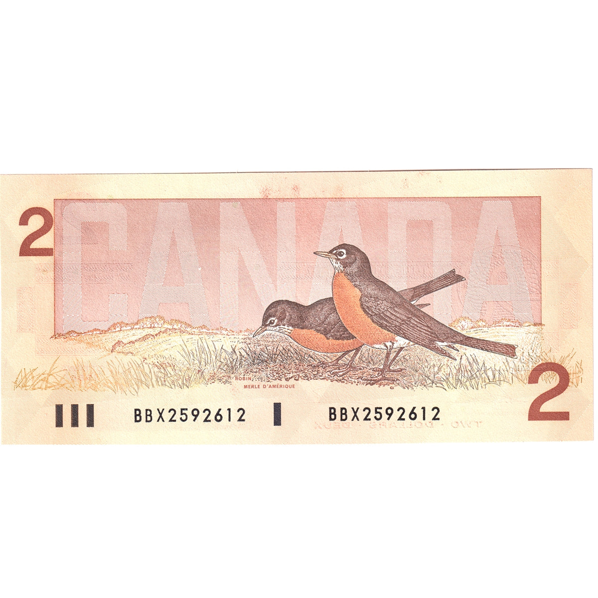 BC-55bA 1986 Canada $2 Thiessen-Crow, Small BBX, AU-UNC (AU55)