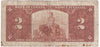 BC-22c 1937 Canada $2 Coyne-Towers, B/R, Circ