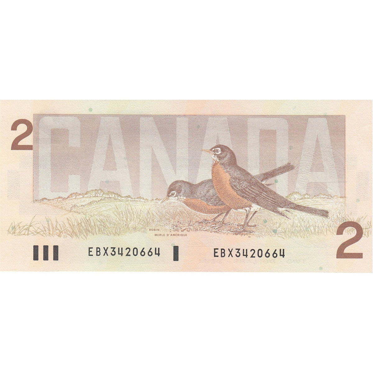 BC-55BA-i 1986 Canada $2 Thiessen-Crow, EBX, Choice Uncirculated (CUNC63)