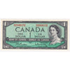 BC-37b-i 1954 Canada $1 Beattie-Rasminsky, W/Z, Uncirculated (MS60)