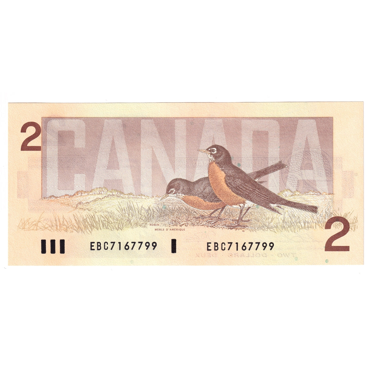 BC-55b-i 1986 Canada $2 Thiessen-Crow, EBC, Choice Uncirculated (CUNC63)