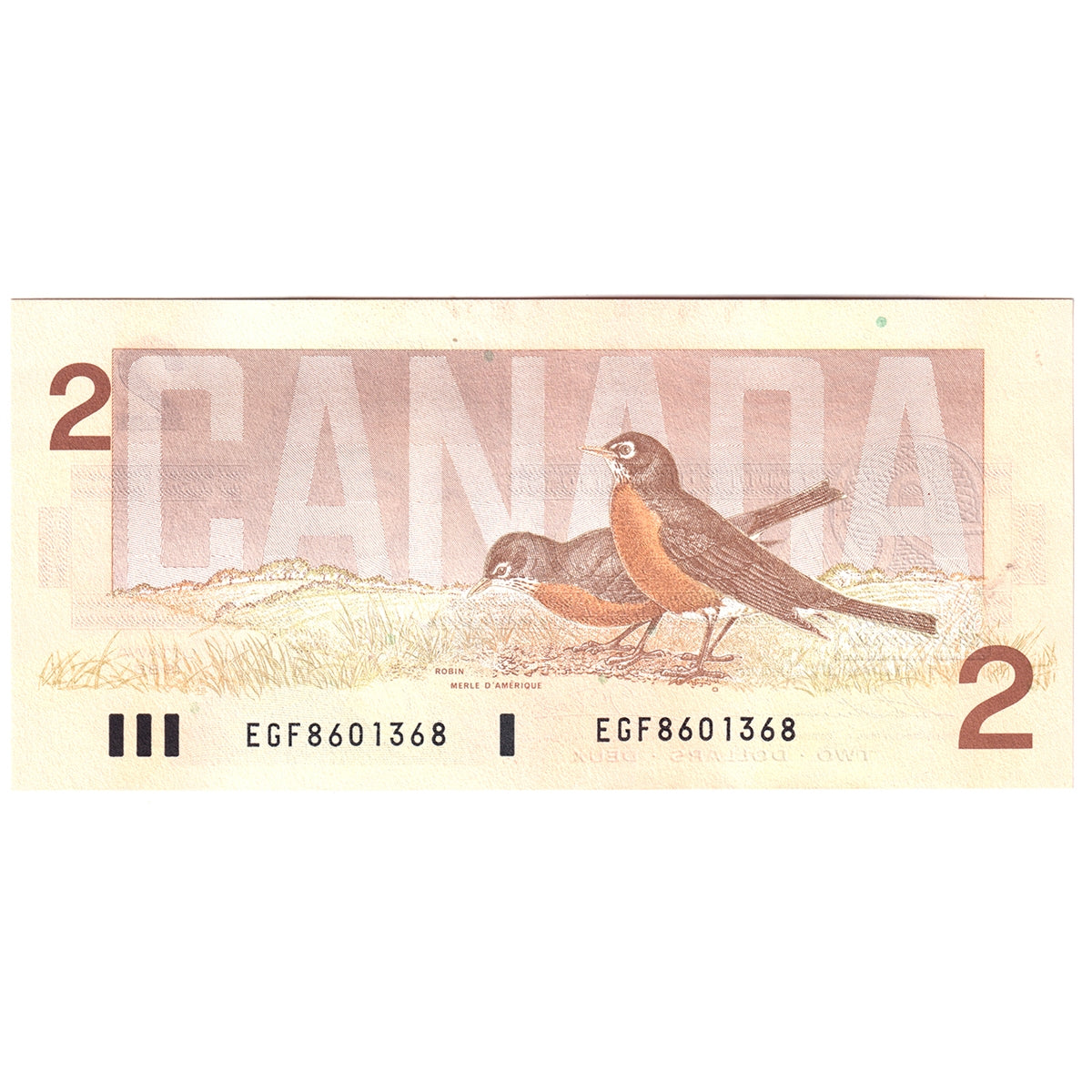 BC-55b-i 1986 Canada $2 Thiessen-Crow, EGF, Uncirculated (MS60)