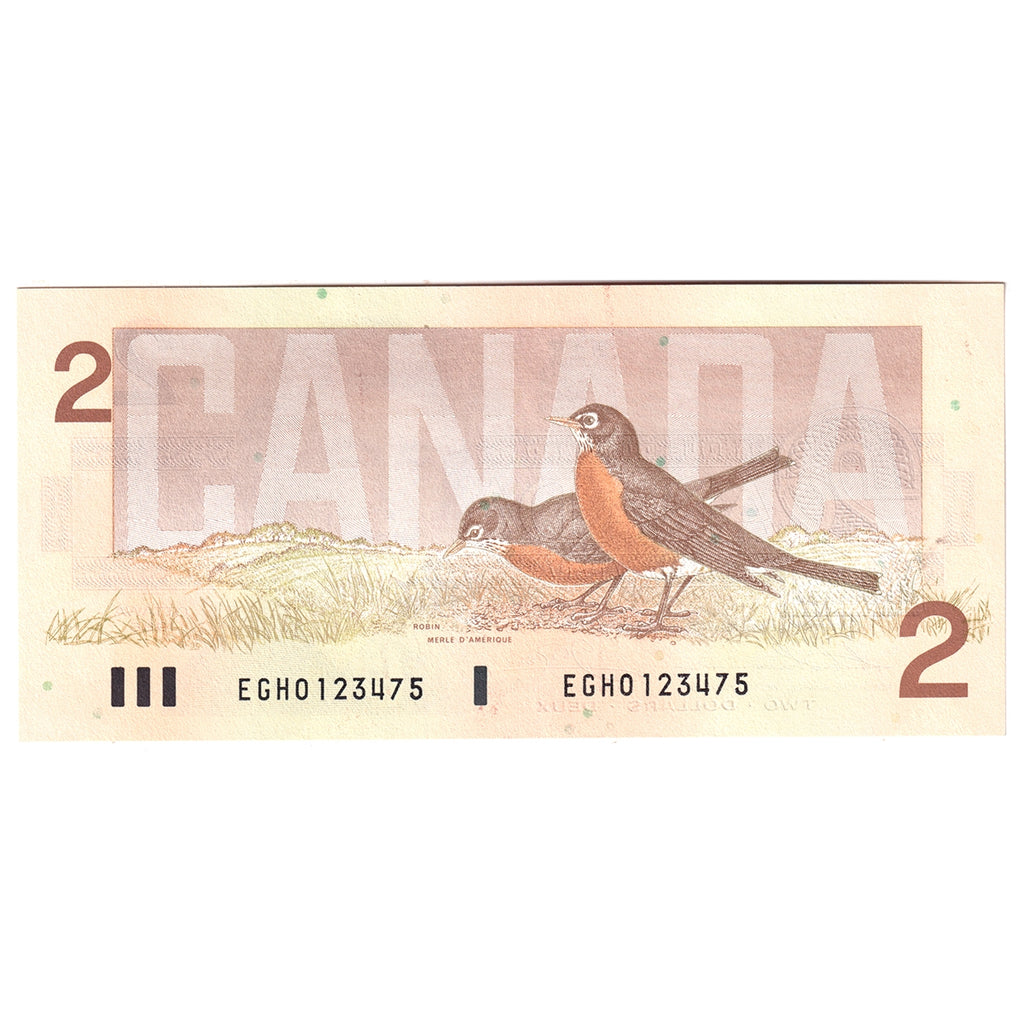 BC-55b-i 1986 Canada $2 Thiessen-Crow, EGH, Uncirculated (MS60)