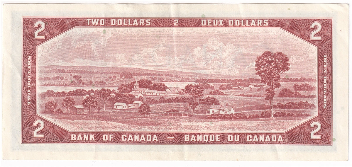BC-38b 1954 Canada $2 Beattie-Rasminsky, F/U, VF-EF (VF30)