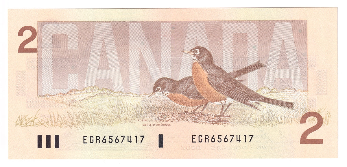 BC-55c-i 1986 Canada $2 Bonin-Thiessen, EGR, Choice Uncirculated (CUNC63)