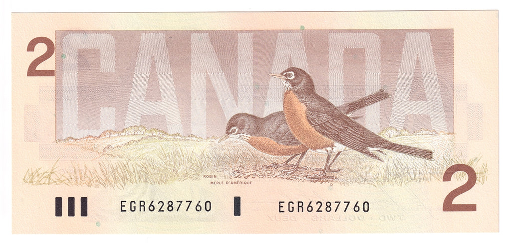 BC-55c-i 1986 Canada $2 Bonin-Thiessen, EGR, Uncirculated (MS60)