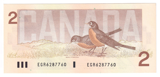 BC-55c-i 1986 Canada $2 Bonin-Thiessen, EGR, Uncirculated (MS60)