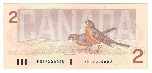 BC-55c-i 1986 Canada $2 Bonin-Thiessen, EGT, Choice Uncirculated (CUNC63)