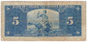 BC-23b 1937 Canada $5 Gordon-Towers, H/C, Very Good (VG8)