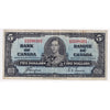 BC-23c 1937 Canada $5 Coyne-Towers, C/S, F-VF (F15)
