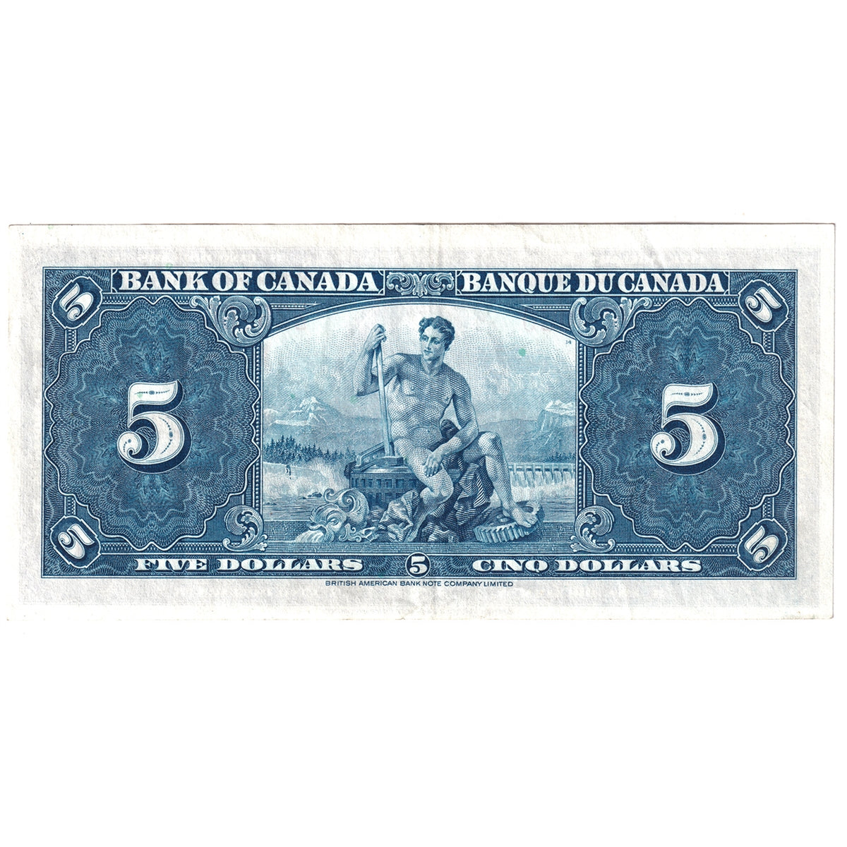 BC-23c 1937 Canada $5 Coyne-Towers, H/S, Extra Fine (EF40)