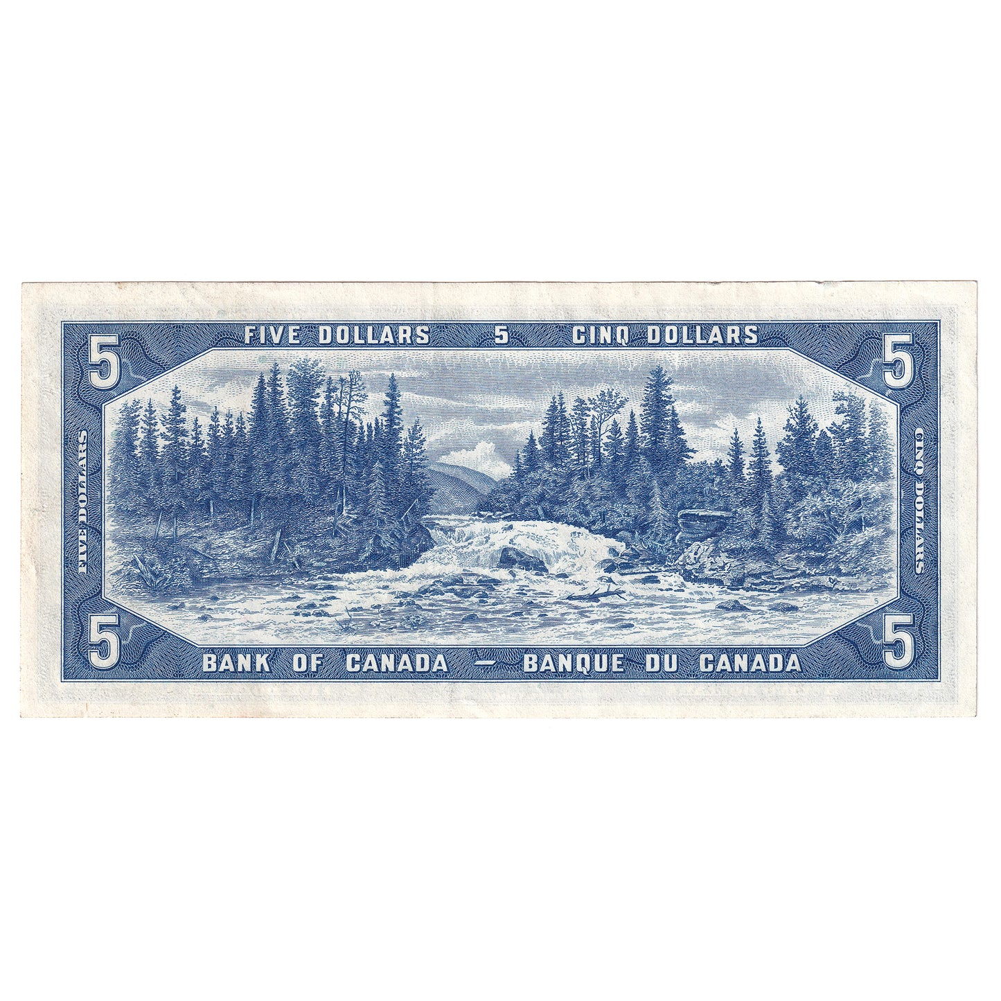 BC-31a 1954 Canada $5 Coyne-Towers, Devil's Face, B/C, Almost Uncirculated (AU50)