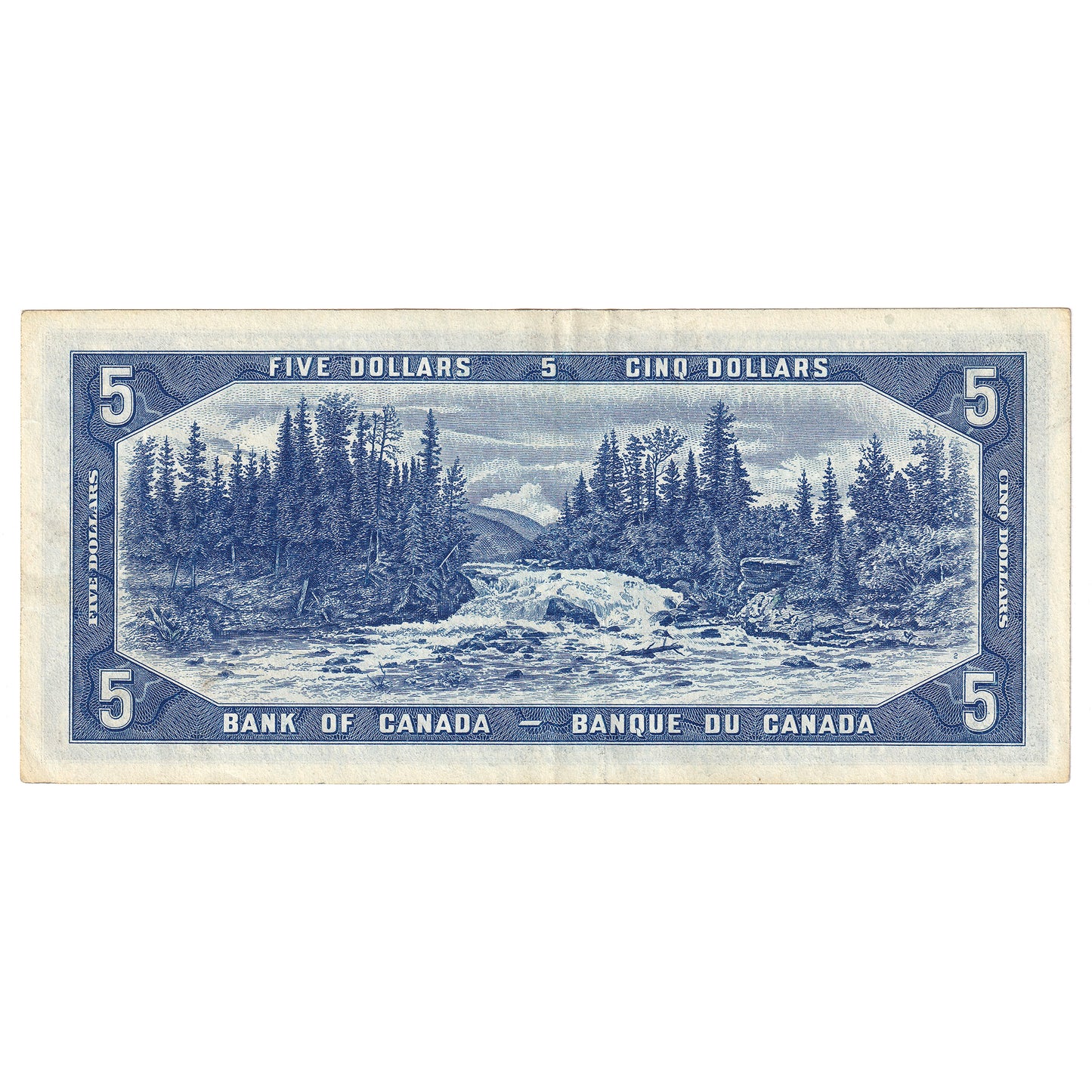 BC-31a 1954 Canada $5 Coyne-Towers, Devil's Face, C/C, EF-AU