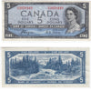 BC-31a 1954 Canada $5 Coyne-Towers, Devil's Face, C/C, Very Fine (VF20)