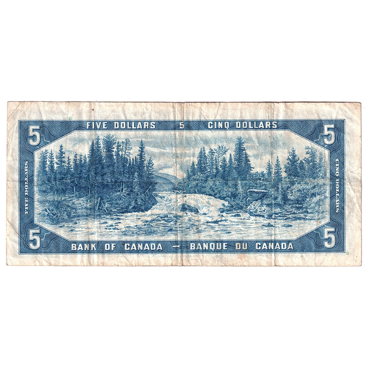 BC-31b 1954 Canada $5 Beattie-Coyne, Devil's Face, E/C, F-VF (F15)
