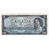 BC-31b 1954 Canada $5 Beattie-Coyne, Devil's Face, F/C, Very Fine (VF20)