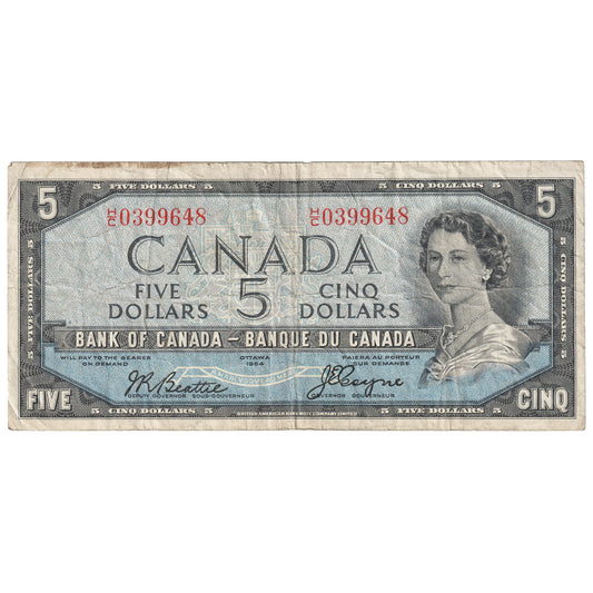 BC-31b 1954 Canada $5 Beattie-Coyne, Devil's Face, H/C, F-VF