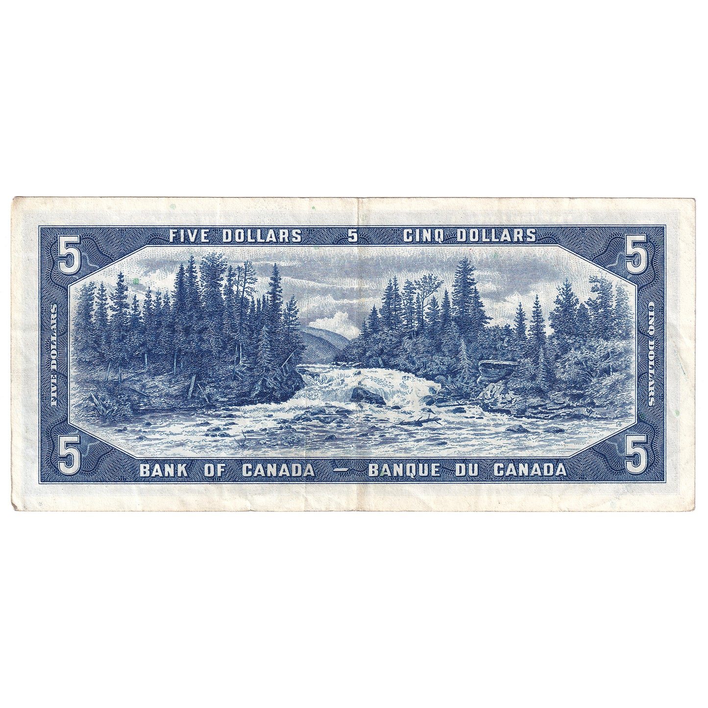 BC-31b 1954 Canada $5 Beattie-Coyne, Devil's Face, I/C, VF-EF (VF30)