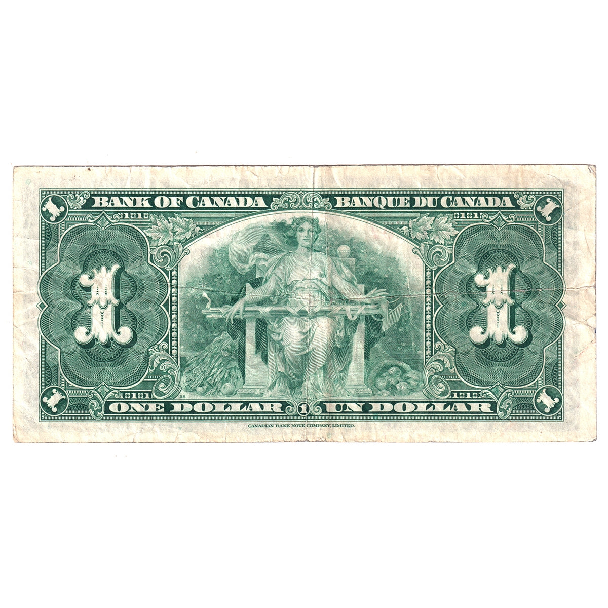 BC-21c 1937 Canada $1 Gordon-Towers, D/L, F-VF (F15)