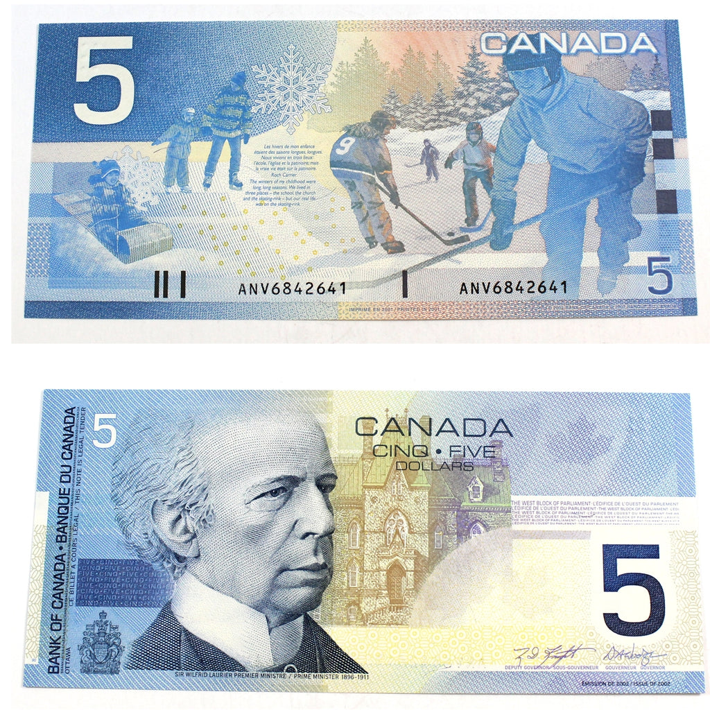 BC-62a 2001 Canada $5 Knight-Dodge, ANV, CUNC