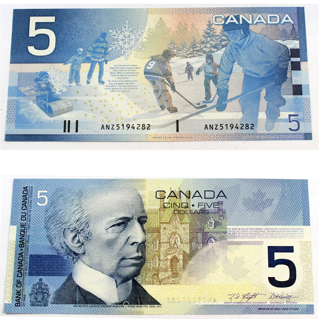 BC-62a 2001 Canada $5 Knight-Dodge, ANZ, Gem Uncirculated (GUNC65)