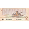 BC-55b 1986 Canada $2 Thiessen-Crown, Small BBP, AU-UNC (AU55)