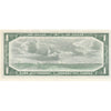 BC-37b 1954 Canada $1 Beattie-Rasminsky, W/N no FPN, Extra Fine (EF40)