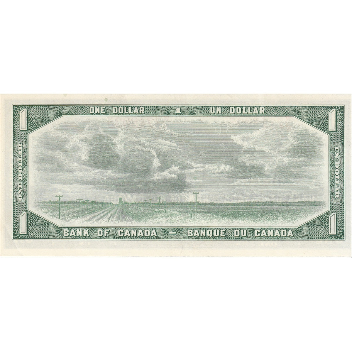 BC-37b 1954 Canada $1 Beattie-Rasminsky, W/N no FPN, Extra Fine (EF40)