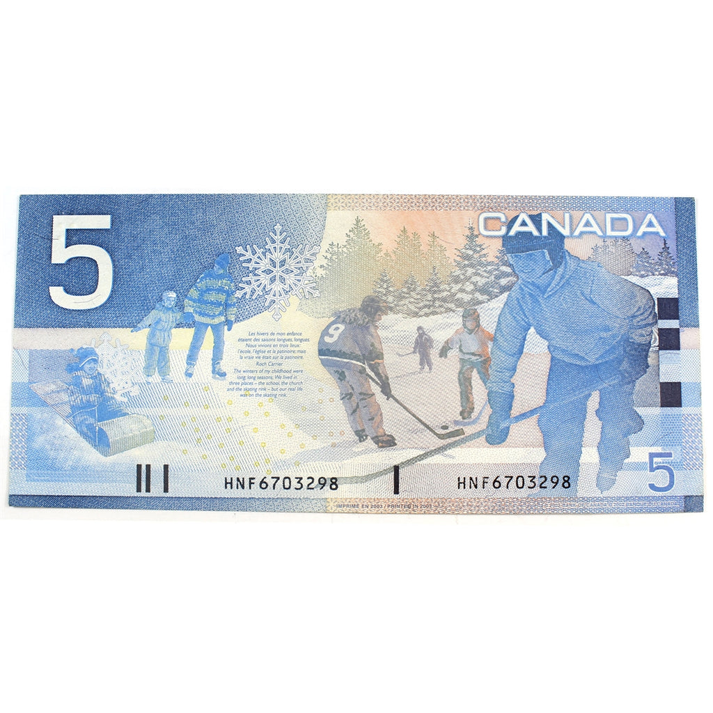 BC-62a-i 2003 Canada $5 Knight-Dodge, HNF, CIRC