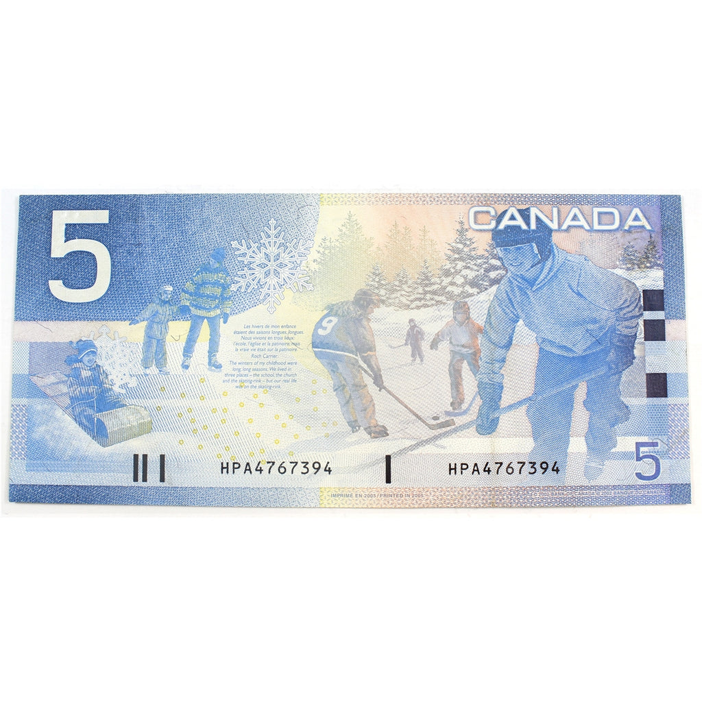 BC-62b 2005 Canada $5 Jenkins-Dodge, HPA, CIRC