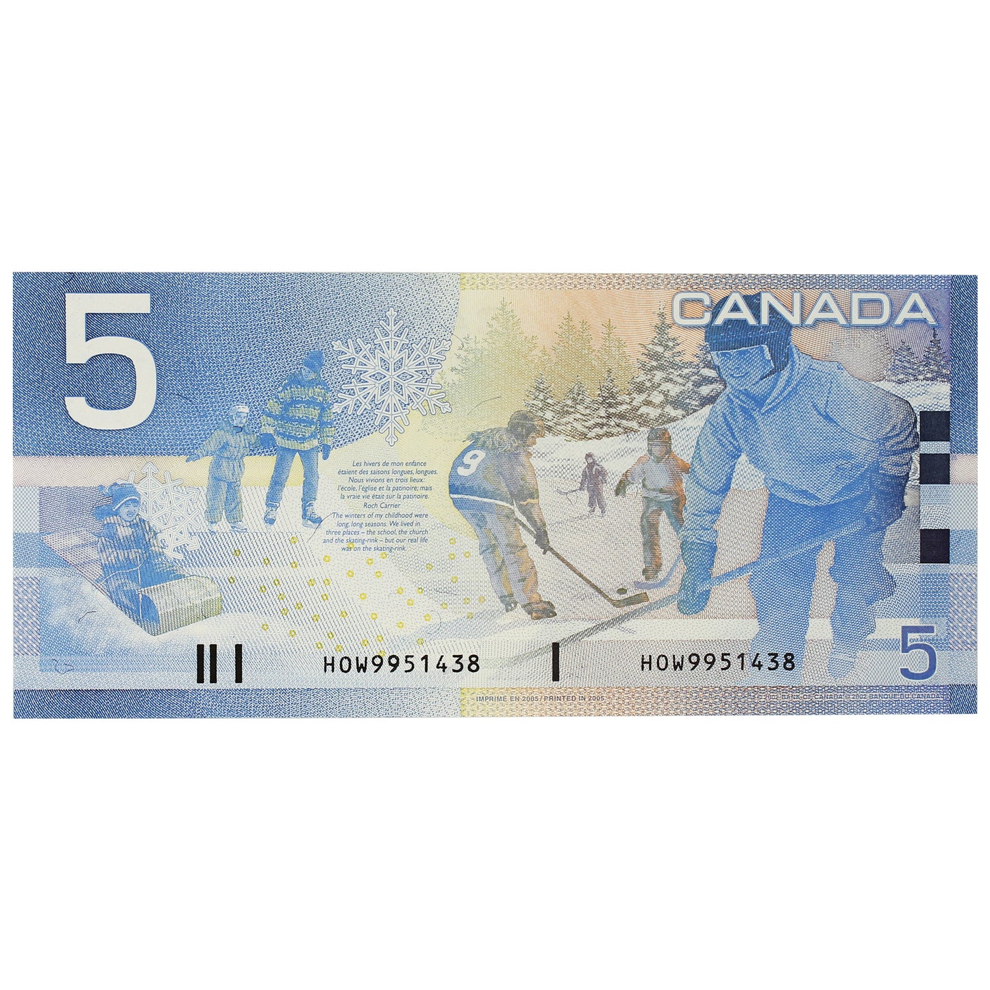 BC-62bA 2005 Canada $5 Jenkins-Dodge, HOW (9.84-10.0), Choice Uncirculated (CUNC63)
