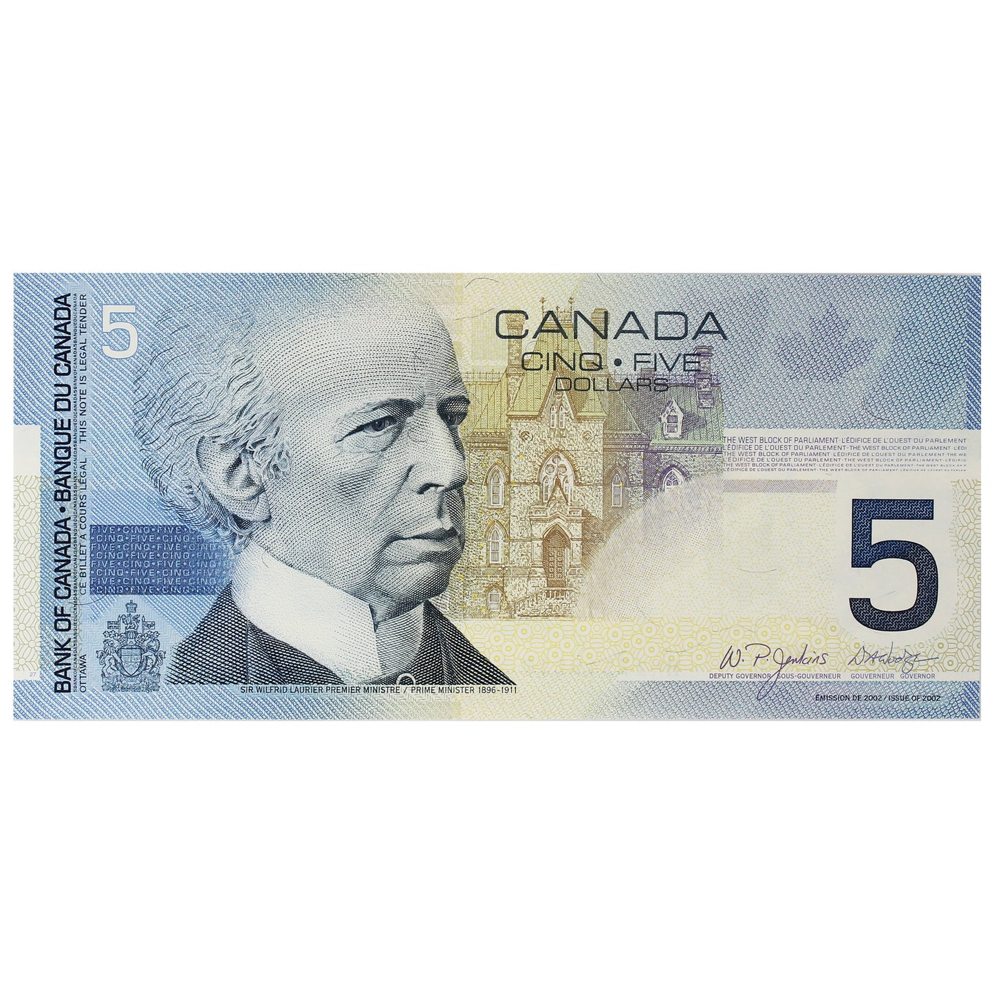 BC-62bA 2004 Canada $5 Jenkins-Dodge, HNZ (7.40-7.60), Choice Uncirculated (CUNC63)