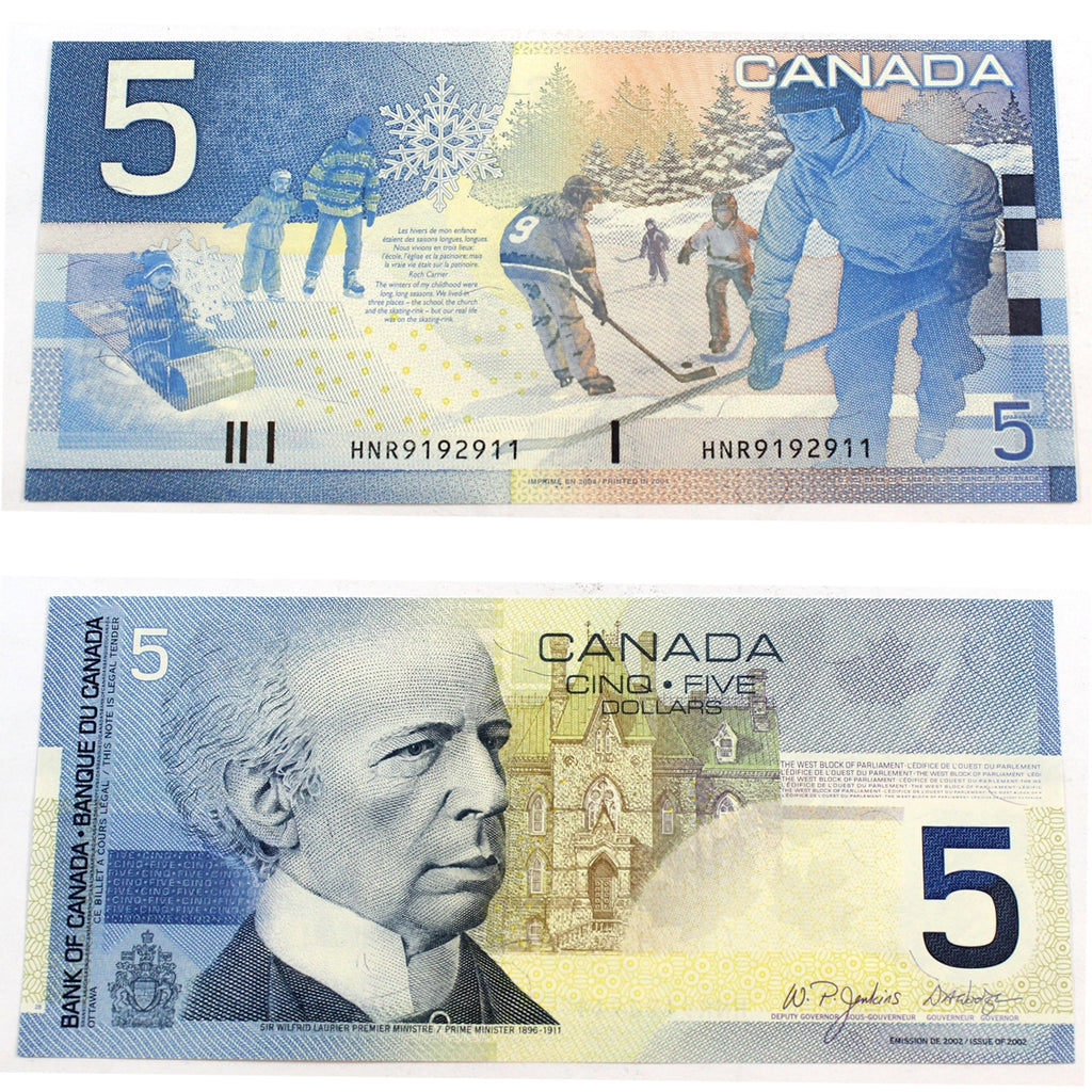 BC-62bA 2004 Canada $5 Jenkins-Dodge, HNR (8.92-9.20), AU-UNC (AU55)