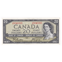 BC-41a 1954 Canada $20 Beattie-Coyne, H/E, EF-AU (EF45)