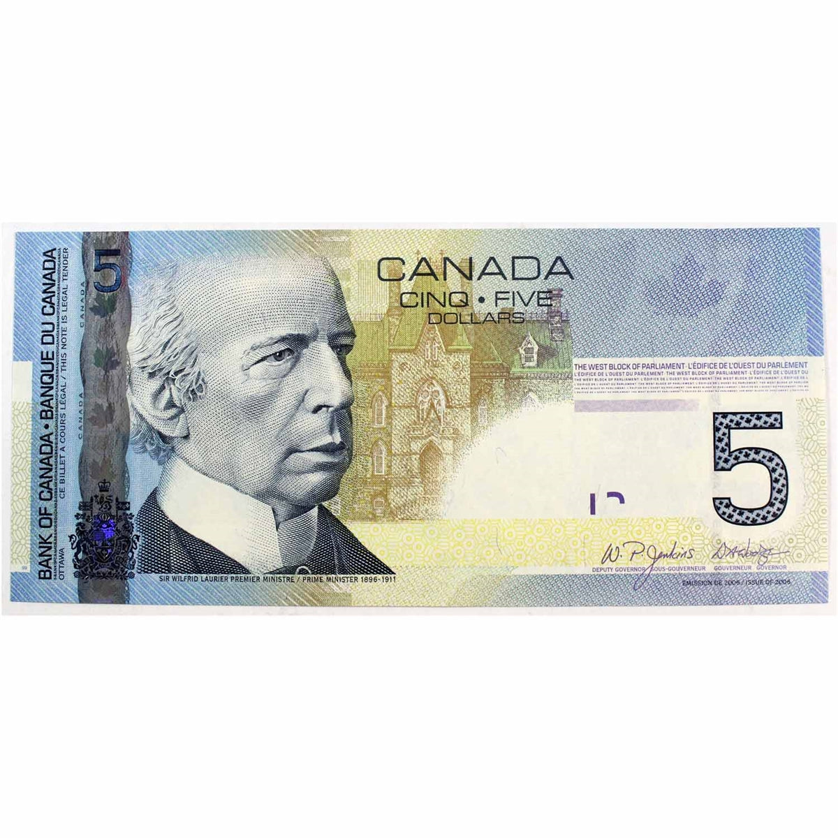 BC-67a 2006 Canada $5 Jenkins-Dodge, AOW, Uncirculated (MS60)
