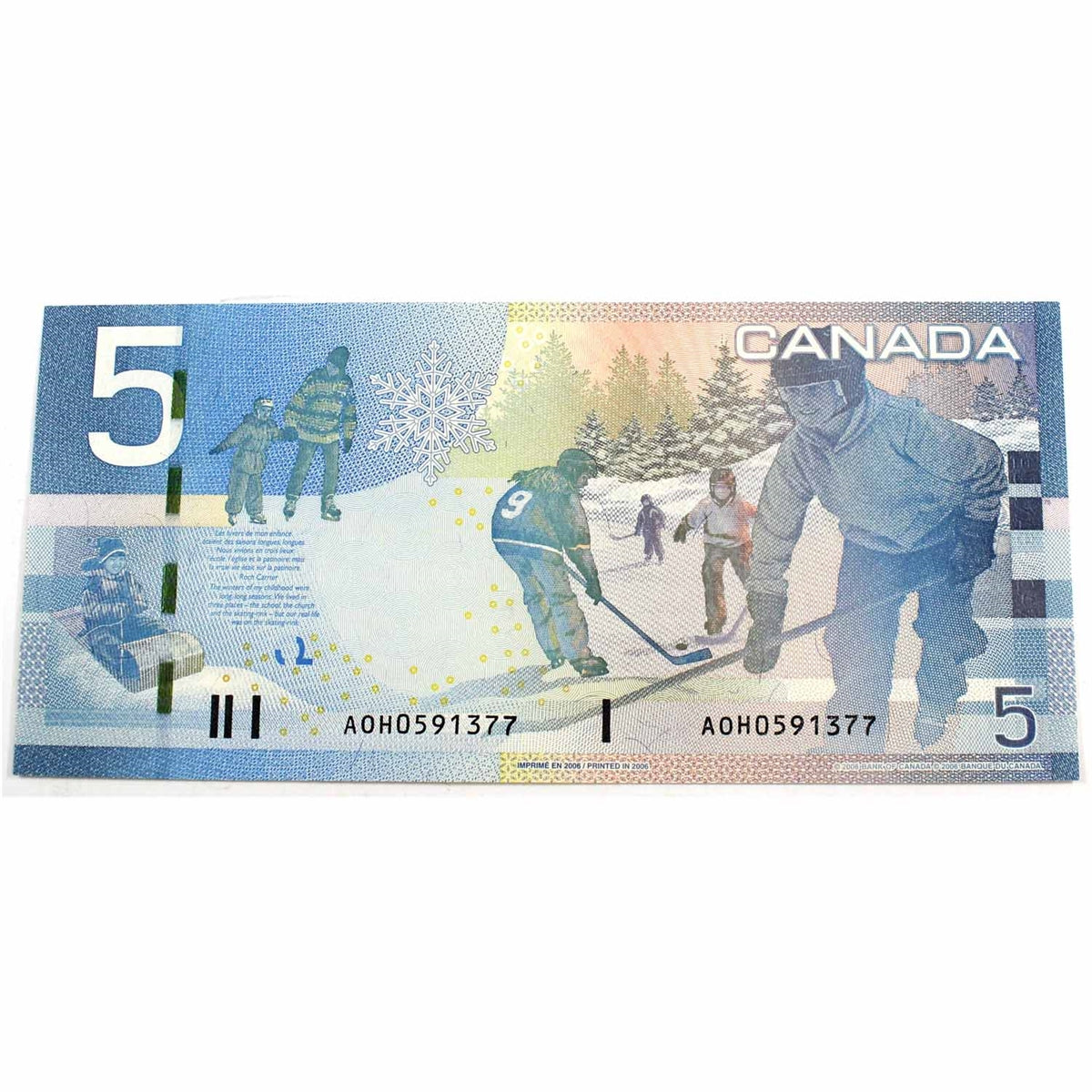 BC-67a 2006 Canada $5 Jenkins-Dodge, AOH, Choice Uncirculated (CUNC63)