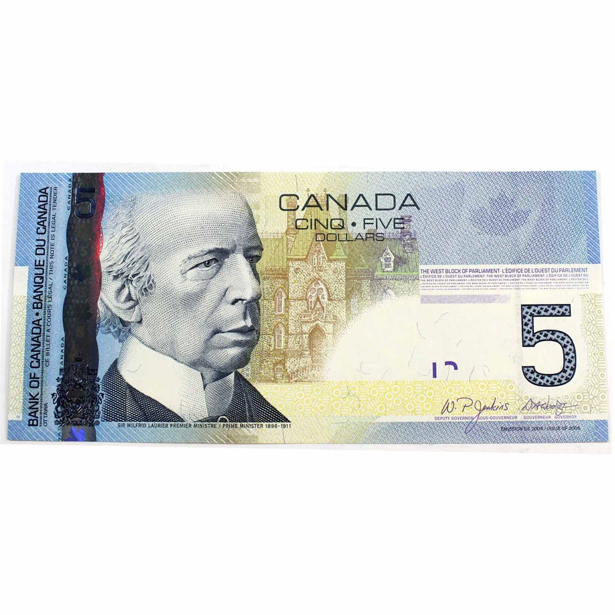 BC-67a 2006 Canada $5 Jenkins-Dodge, AOH, Choice Uncirculated (CUNC63)