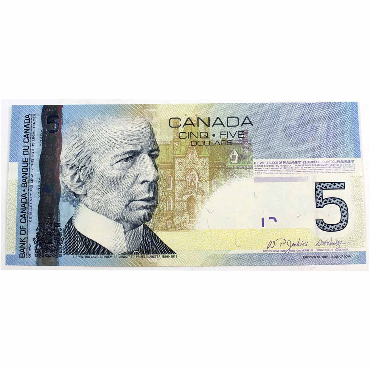 BC-67a 2006 Canada $5 Jenkins-Dodge, AOT, Choice Uncirculated (CUNC63)
