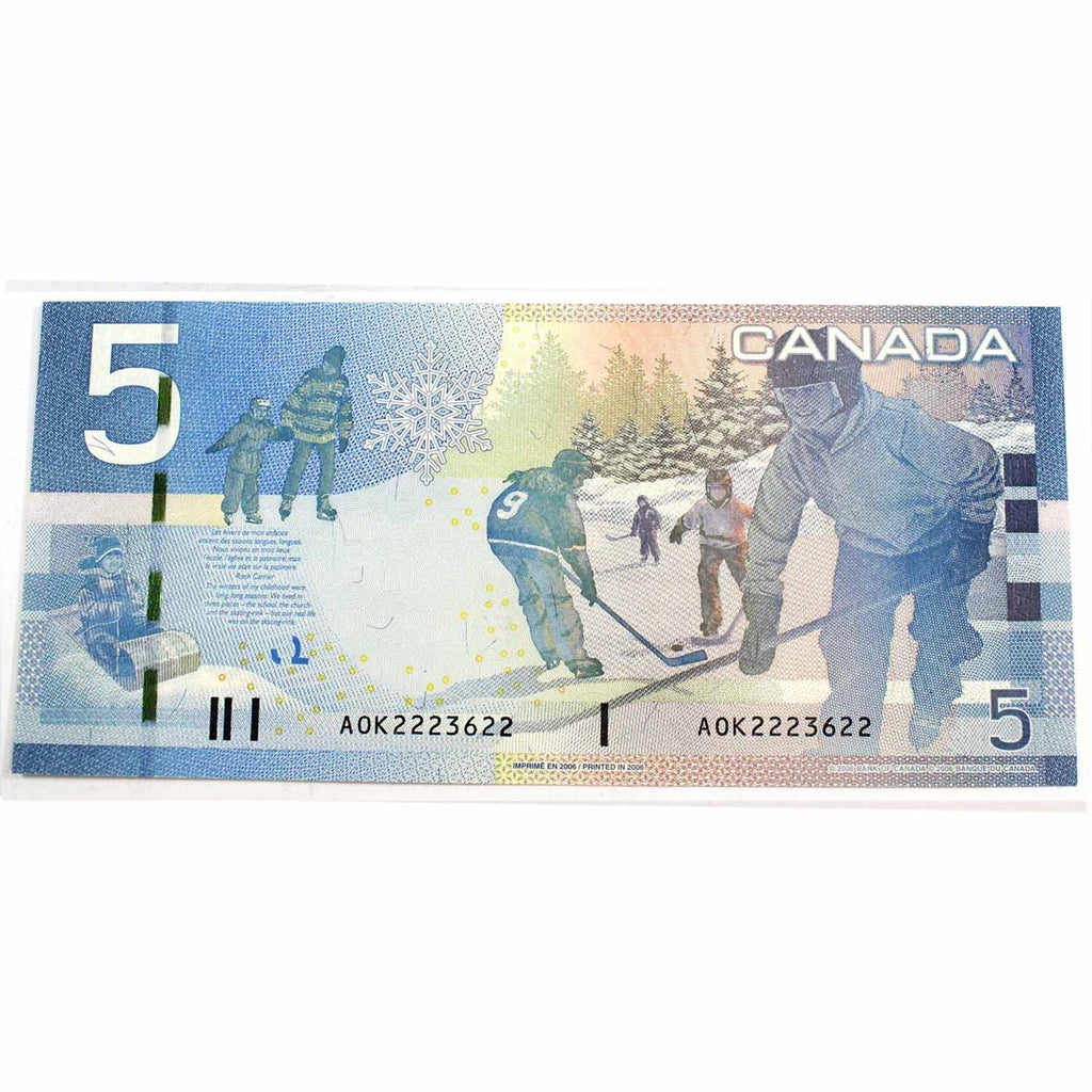 BC-67aA 2006 Canada $5 Jenkins-Dodge, AOK (1.96-2.28), Choice Uncirculated (CUNC63)