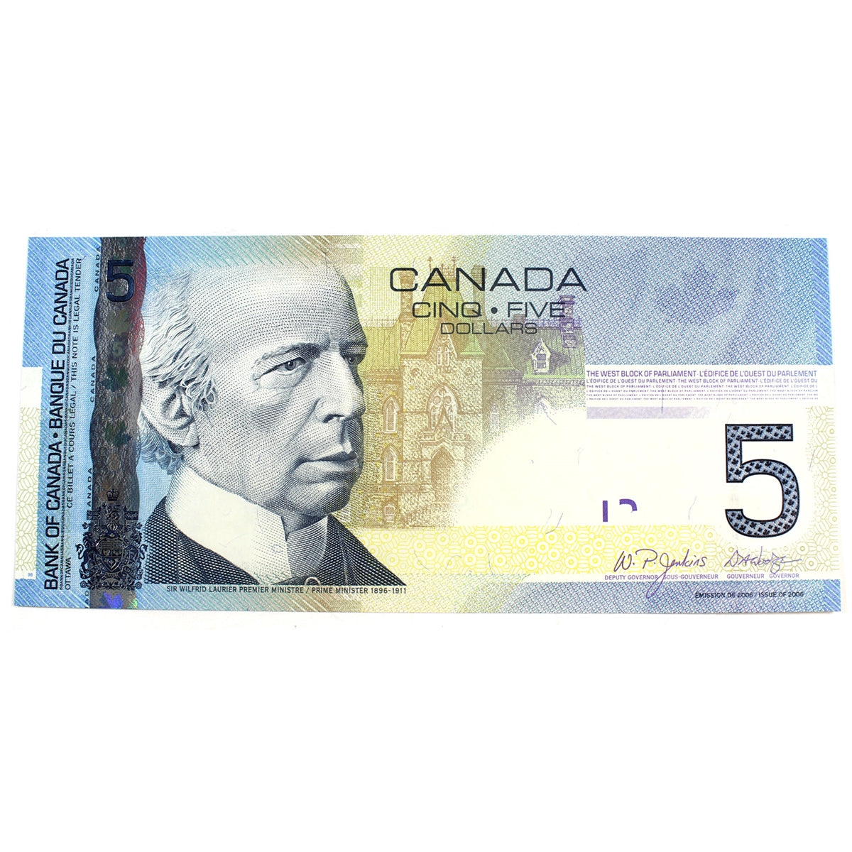 BC-67aA 2006 Canada $5 Jenkins-Dodge, AOH (9.84-9.96), Choice Uncirculated (CUNC63)