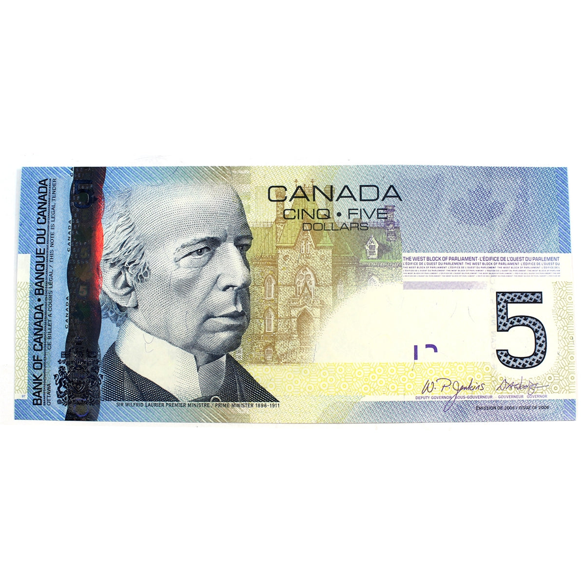 BC-67aA 2006 Canada $5 Jenkins-Dodge, AOH (9.44-9.48), Choice Uncirculated (CUNC63)