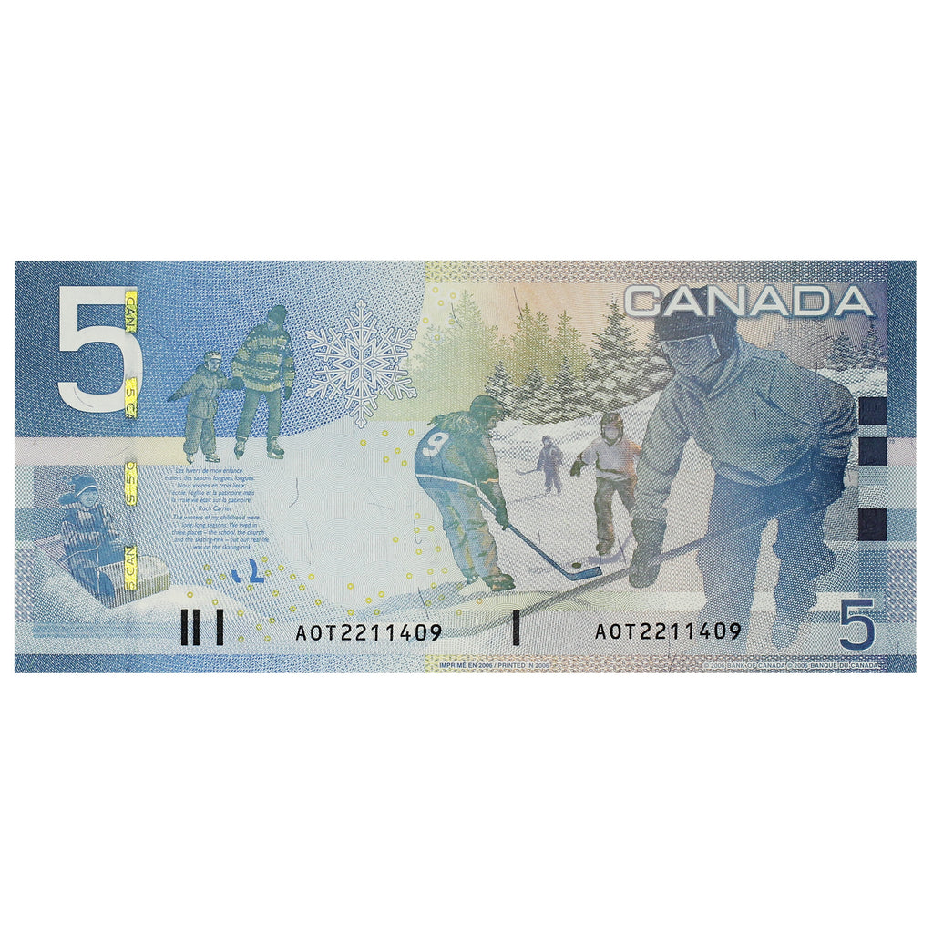 BC-67aA 2006 Canada $5 Jenkins-Dodge, AOT (2.20-2.24), Choice Uncirculated (CUNC63)