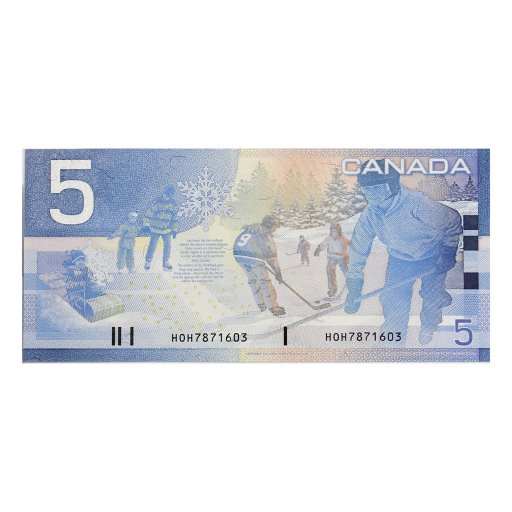 BC-62b 2005 Canada $5 Jenkins-Dodge, HOH, AU-UNC (AU55)