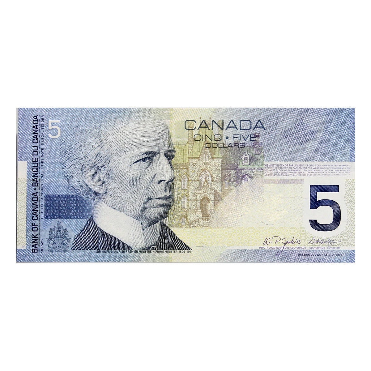 BC-62b 2005 Canada $5 Jenkins-Dodge, HOH, AU-UNC (AU55)