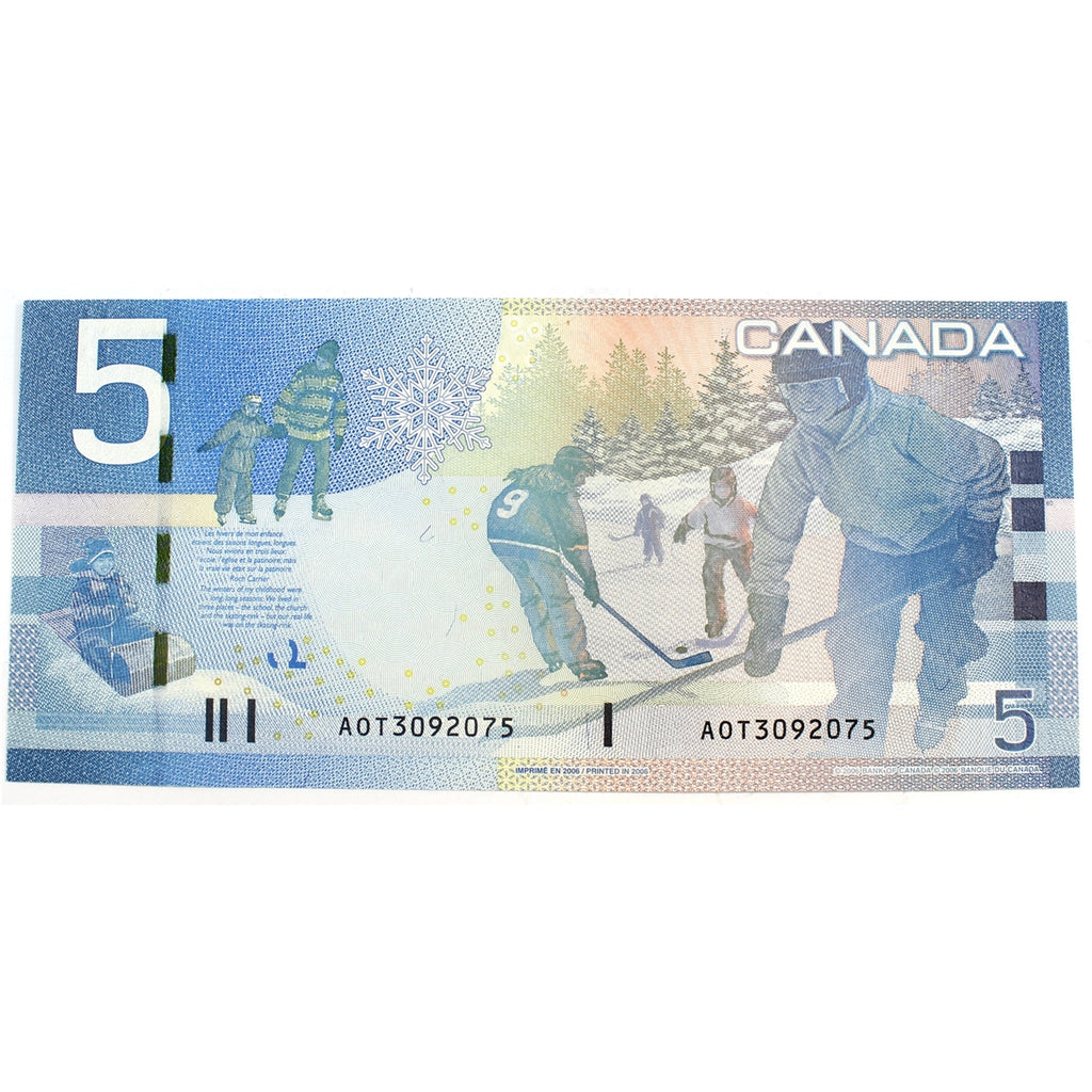 BC-67aA 2006 Canada $5 Jenkins-Dodge, AOT (3.04-3.16), Choice Uncirculated (CUNC63)