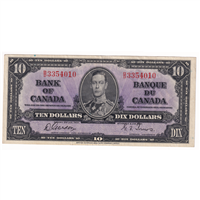 BC-24b 1937 Canada $10 Gordon-Towers, B/D, VF-EF (VF30)