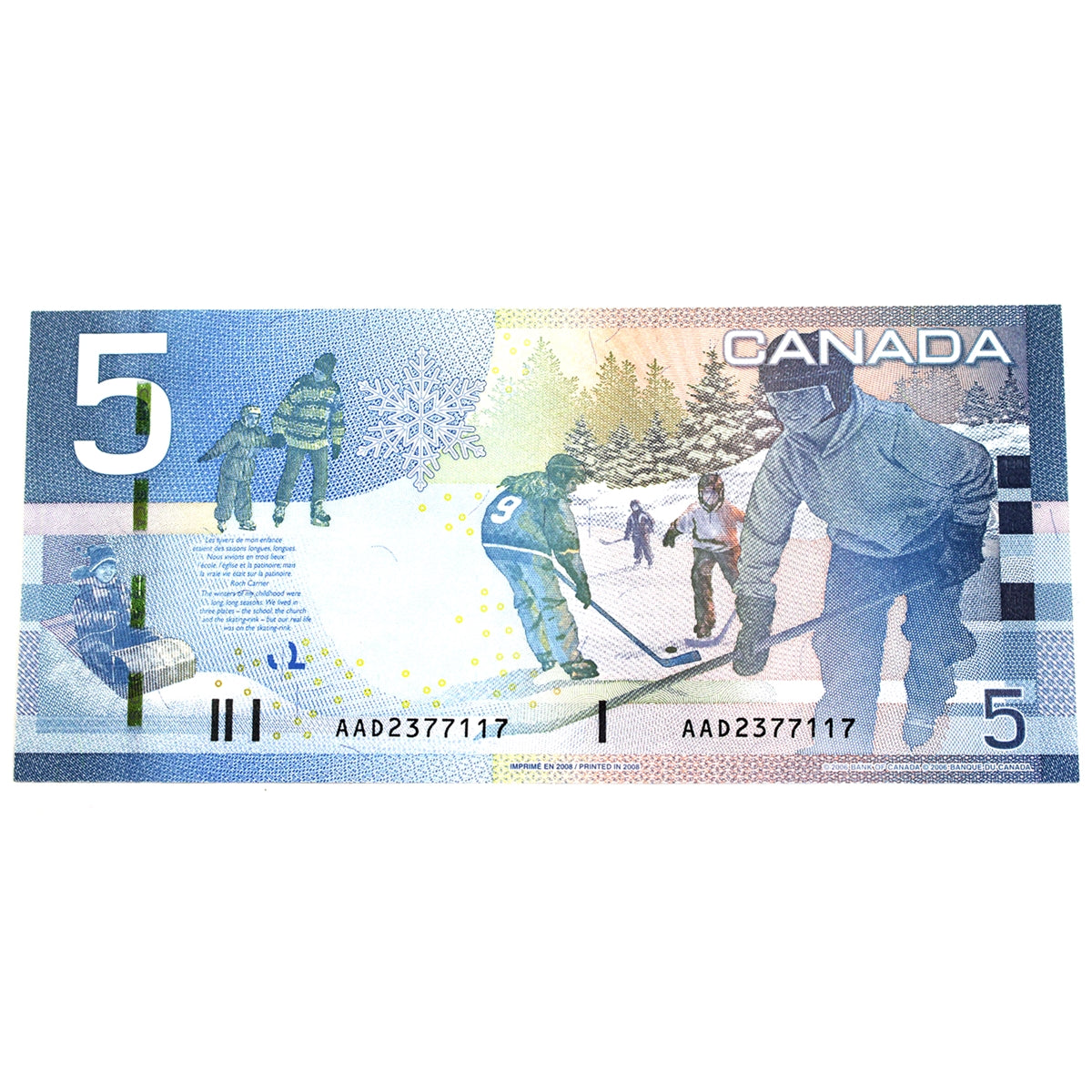 BC-67b 2008 Canada $5 Jenkins-Carney, AAD, Choice Uncirculated (CUNC63)