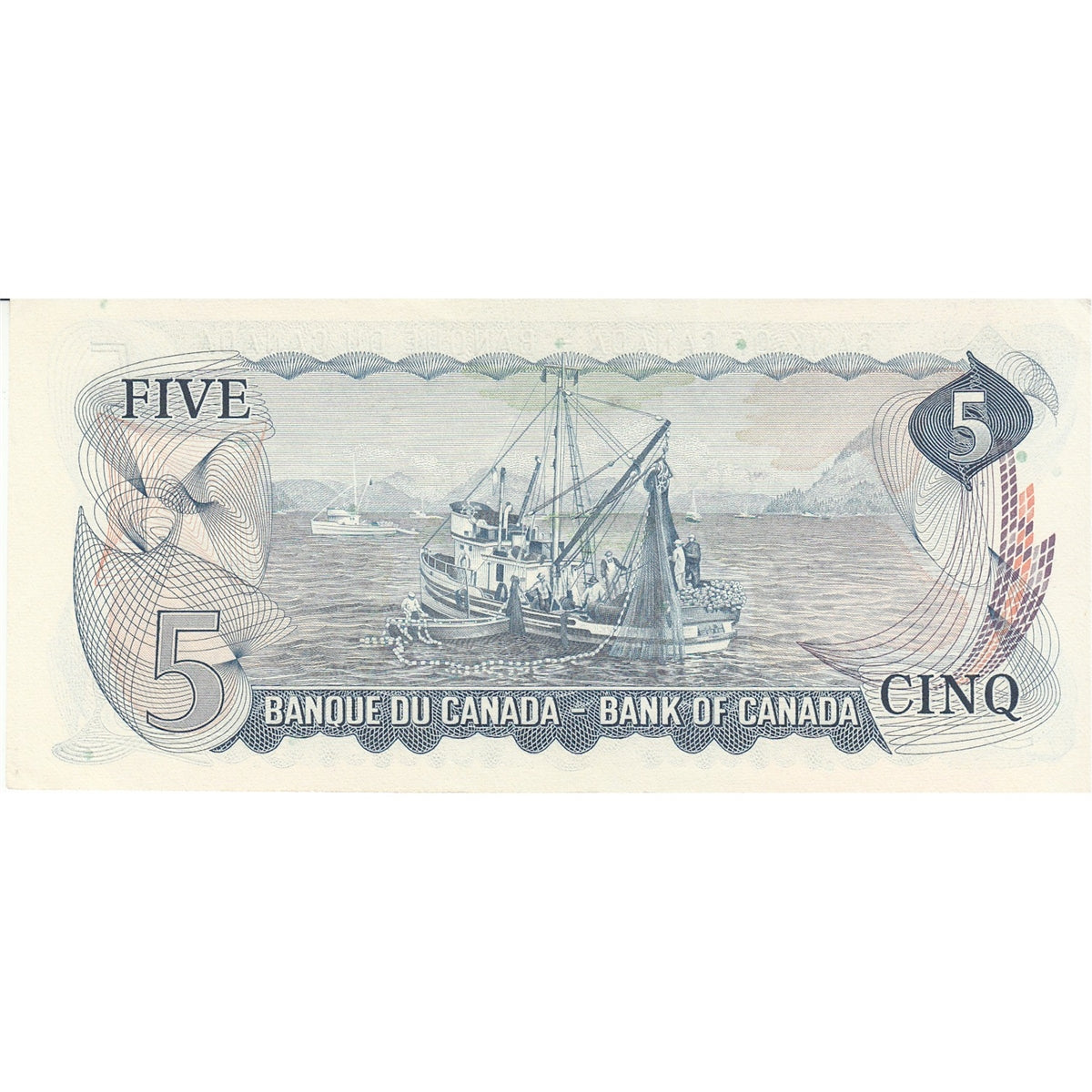BC-48a 1972 Canada $5 Bouey-Rasminsky, CA, AU-UNC (AU55)